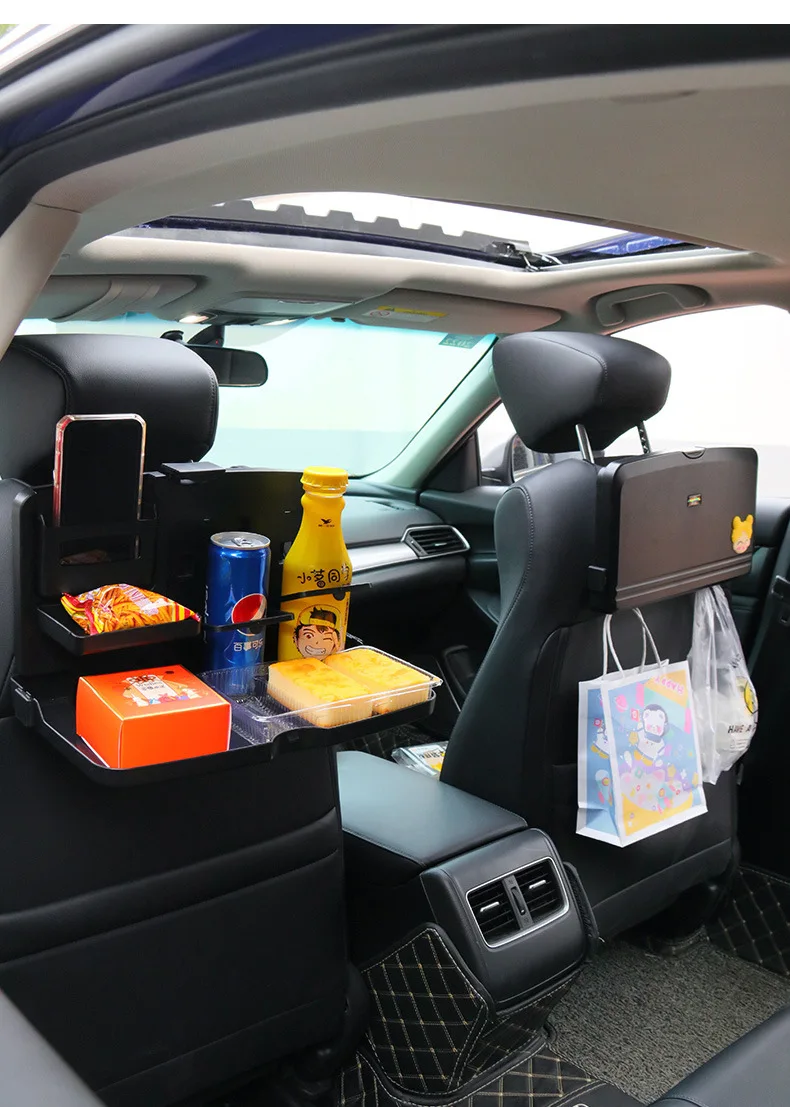Xiangta Multifunctional Foldable Car Backseat Dining Table Folding Car Back Seat Table Drink Car Food Tray