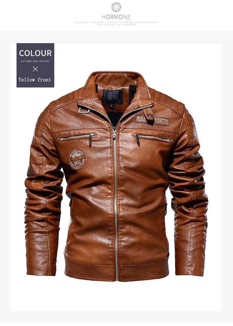 Custom Outdoor Coats Hiking Pu Jacket Mens Leather For Men Stylish_voghion.com
