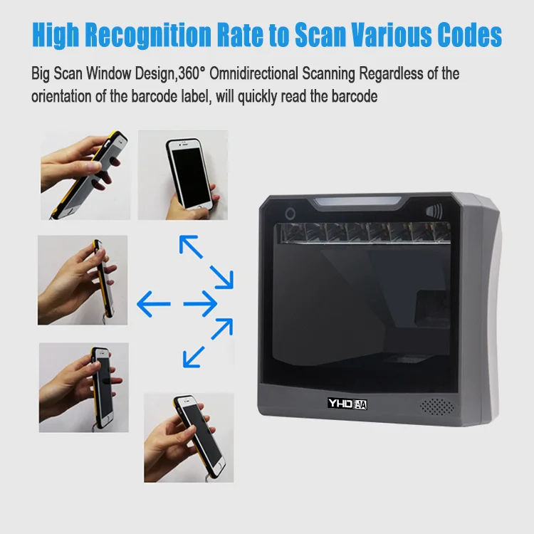QR Code Scanner 2022 New Design Desktop Barcode Scanner China Manufacturer OEM ODM