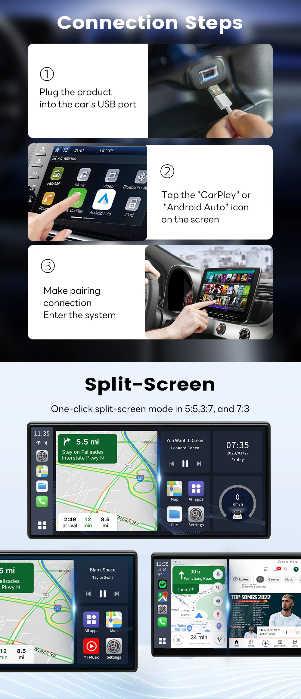 Multi 3 In1 Tbox Led Plus Lite 128gb - Android Auto & Carplay
