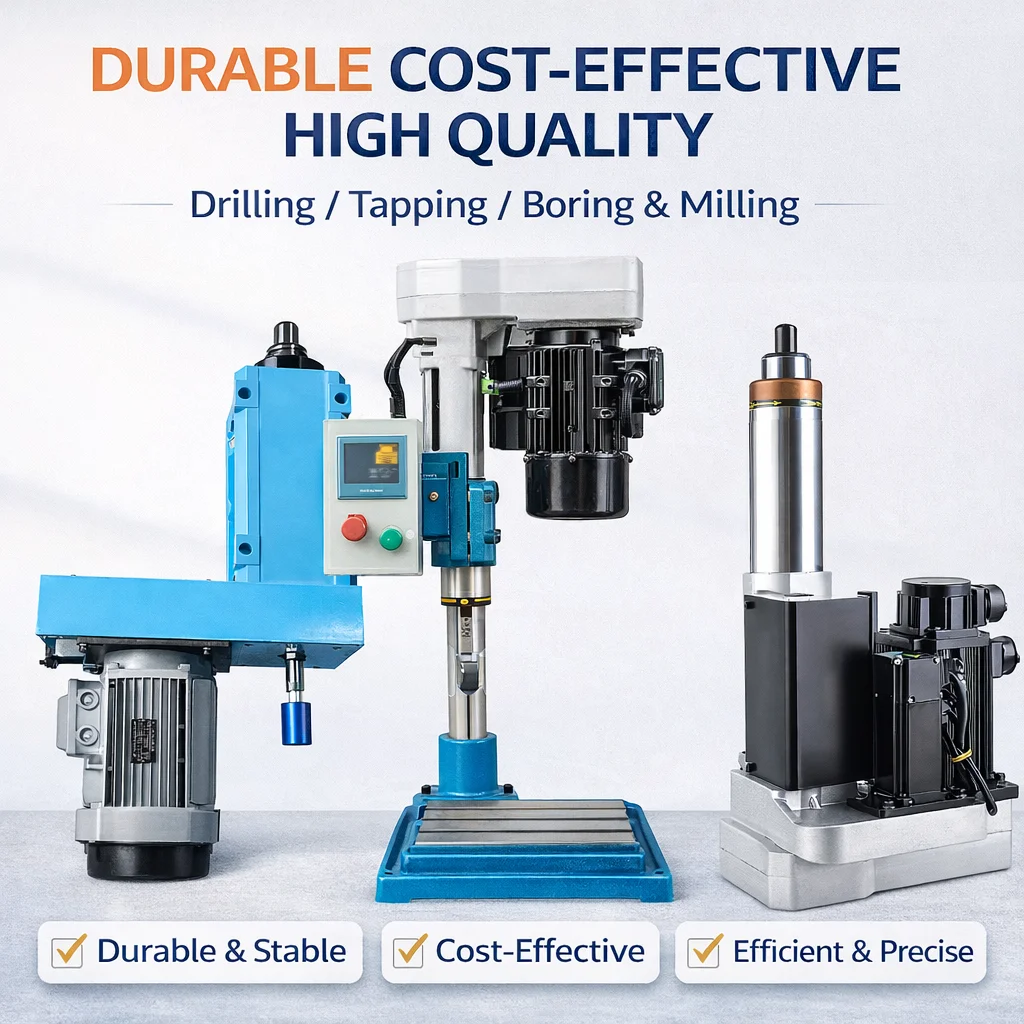 RONGHAO Pillar Drill Bench Mini Machine CNC Drilling Machine 1.1KW Motor Bearing Gear Core Components Automatic Drilling Spindle