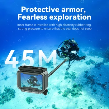 Telesin Waterproof Case for DJI Osmo Action 5 4 3 High Quality Material Action Camera 45m Dive Housing detail image