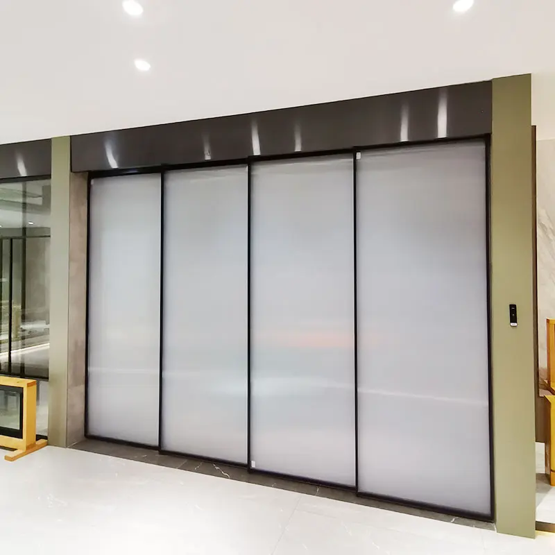 Electric WIFI APP Smart Automatic Sensor Glass Door Sliding Electric Kitchen Doors Auto Linear Magnetic Automatic Sliding Door