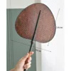 Peach-shaped fan