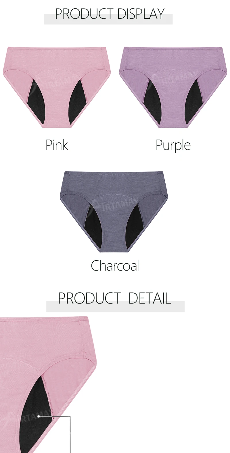 Airtamay 4 Layers Cotton Panties For Ladies Wholesale Period Panties S