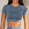 Gray blue short sleeves
