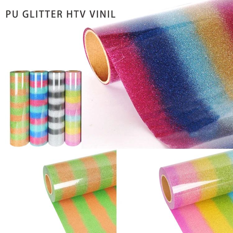 Wholesale Pu Glitter Htv Vinyl Bulk Layering Heat Transfer Paper Iron