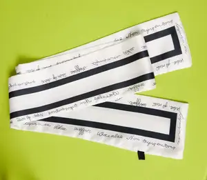 New GGFRIDAY Headwear Long and Versatile Silk Scarf Tied With Headband