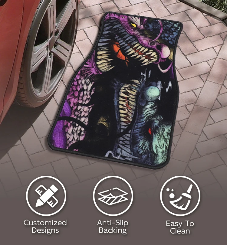 Customize Logo Anti-slip Universal Branded Rubber Floor Car for Mats factory