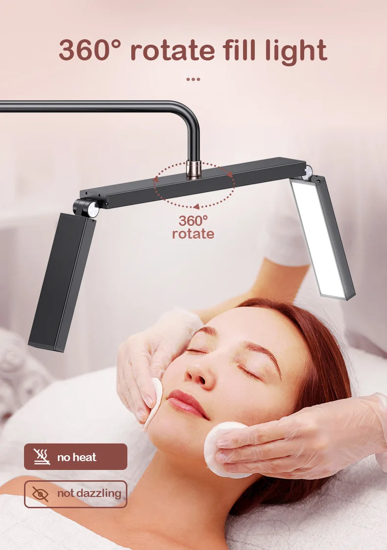 Half Moon Light For Esthetician 2 In 1 LED Floor And Desk Lamp Lash