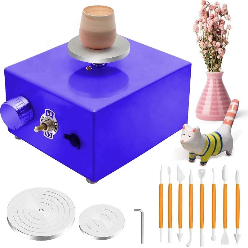 Mini machine à poterie électrique pour enfants et adultes, outils