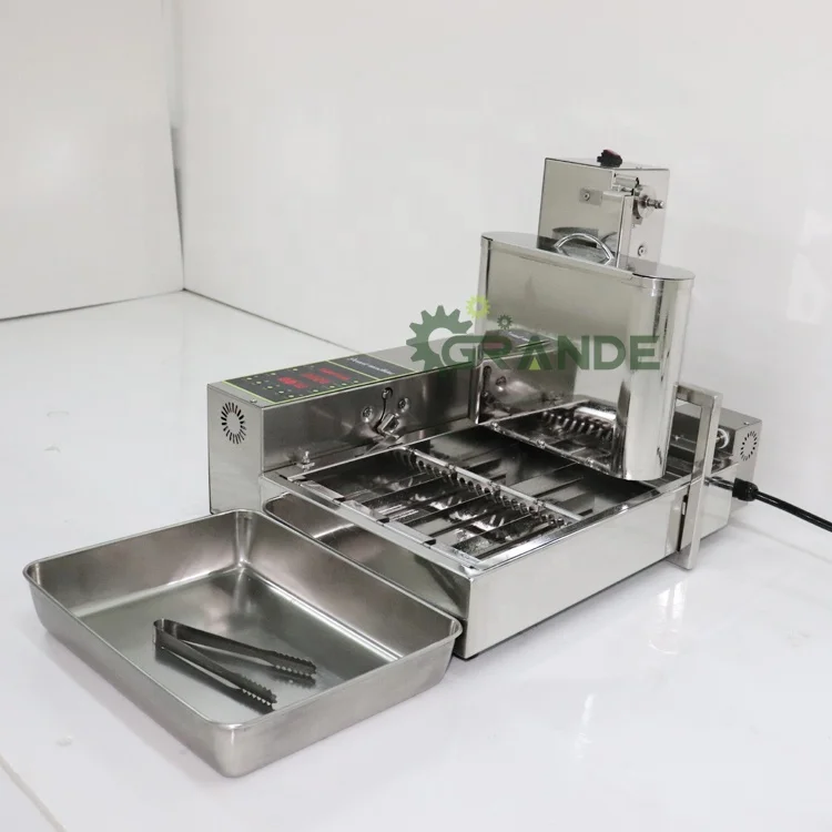 Mini Cheese Donut Deep Fryer 3 Shape Lokma Donut Ball Pon De Ring Mochi Commercial Donut Machine