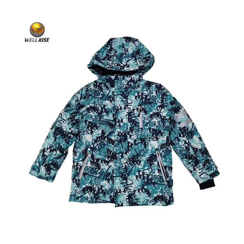 Высококачественная Детская куртка высшего качества, лыжная водонепроницаемая ветрозащитная детская Лыжная одежда с принтом и швом для мальчиков