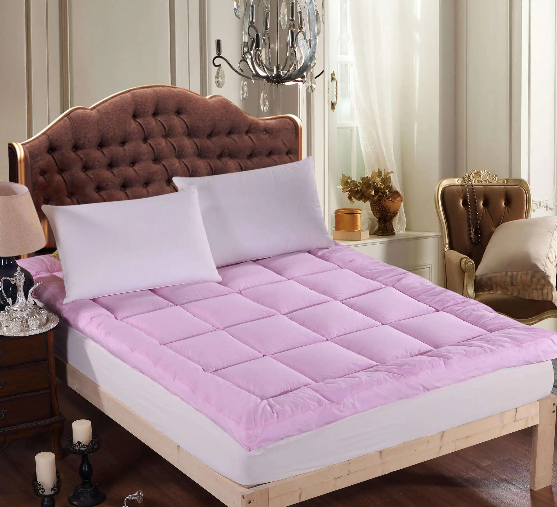 Soft Duck Feather Mattress Topper King Size Tatami Mattress Thickness