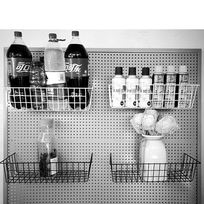 Basket Kit Wall Storage Slatwall Pegboard Gridwall Vegetables Metal