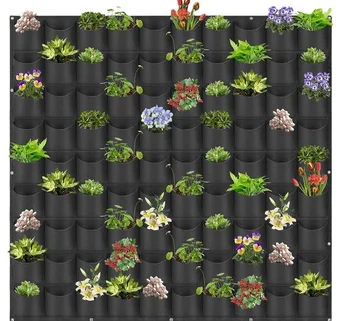 Factory hot wall hanging vertical growing bags felt garden plant growing containers vegetable seedlings wall hanging felt bags