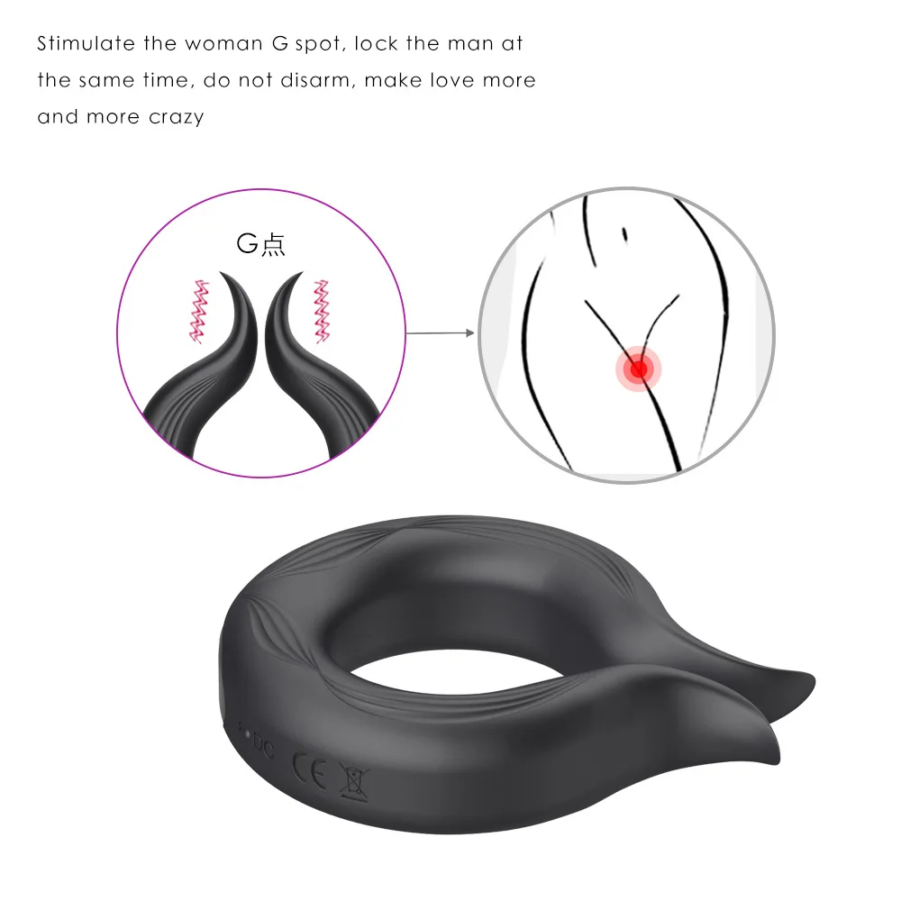 10 Intense Vibration Mode Vibrator Penis Cock Dick Rooster Ring Sex Toys  for Men Delay Ejaculation Sex Toy for Couples
