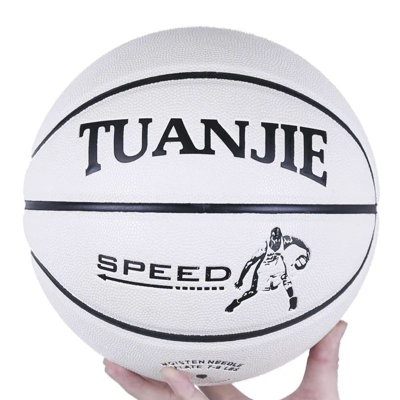 Custom Size5 Size6 Size 7 White Pu Basketball Blank White Leather Basketball with Your Own Brand
