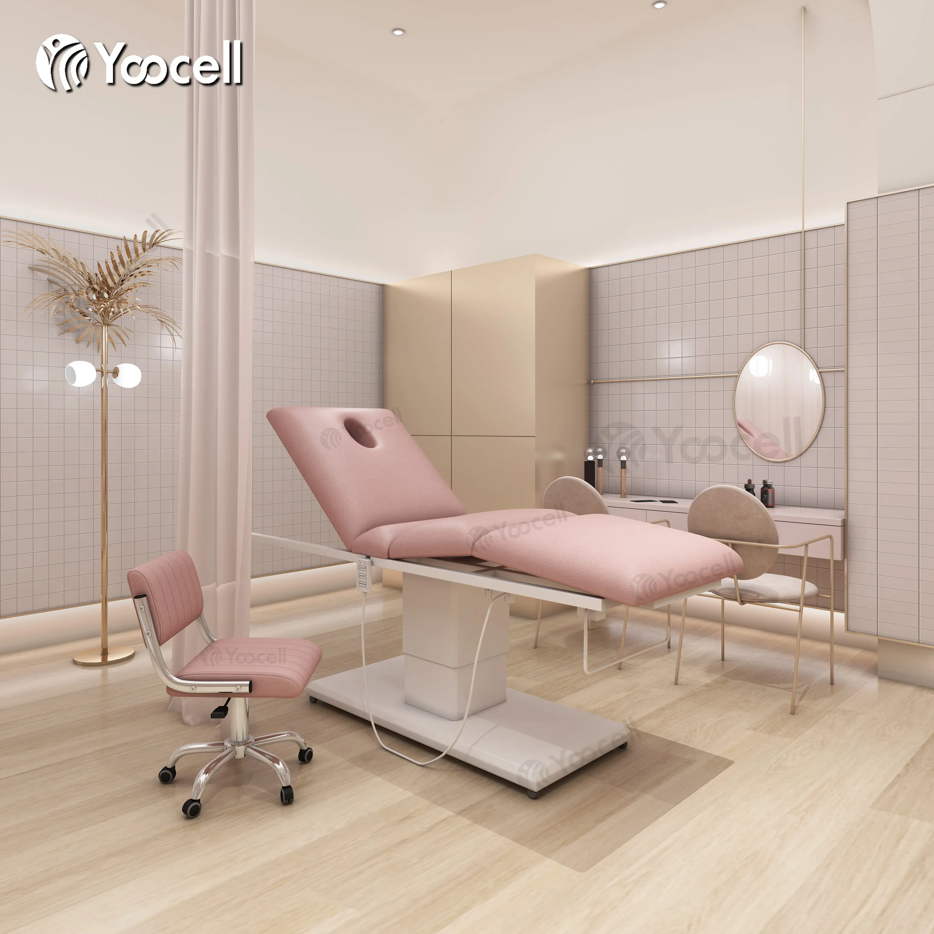 Pink Esthetician Table And Chair Yoocell Hot Selling Pink Lash Bed