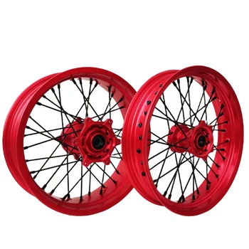 High Quality 17 inch Front And Rear High Performance  Aluminum Alloy Factory Supermoto Wheels Fitment CRF250 450