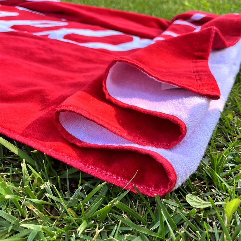 Custom Logo 100 Cotton Terry Absorbent Printed Thick Bath Towel Beach