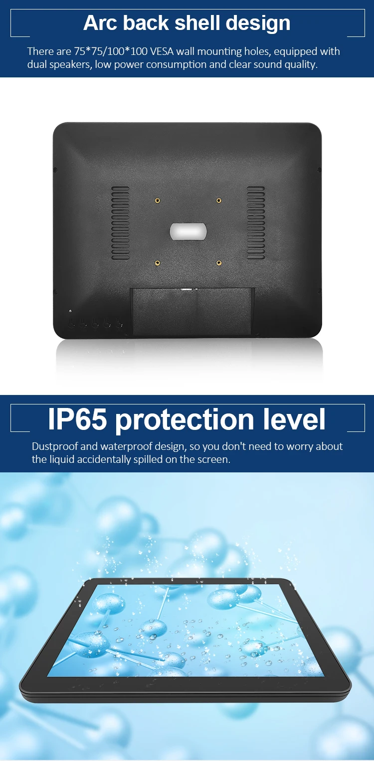 Wholesale Price 15 Inch Wall Mounted Plastic Shell Monitor Touch Screen/non-touch Lcd Monitors for Industrial