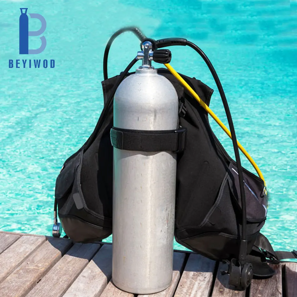 Respiration sous-marine S80 plongeur 11.1L 12L 3000psi équipement de plongée en aluminium réservoir de bouteille d'oxygène avec soupape DIN