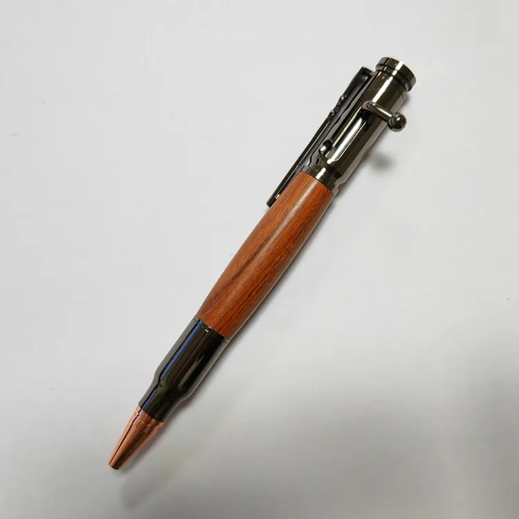 Wholesale Custom LOGO Printing Bullet Shaped Bolt Action Tactical Pen Multifunction Metal Luxury Gun Pen