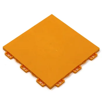 25x25x1.2cm Flat Surface PP Interlocking Tile for Indoor Futsal Court Roller Skating Court Hockey Court