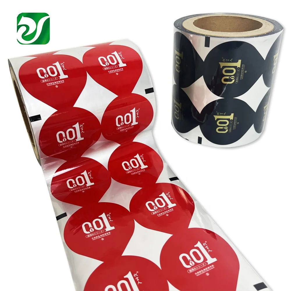 Customize Condoms Foil Cup Lidding Film Laminated Easy Tear Cup Sealing Film Roll