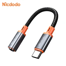 Mcdodo USB Type C male to DC3.5mm female AUX  Audio jack headset DAC chip adapter splitter for Huawei for Samsung for xiaom