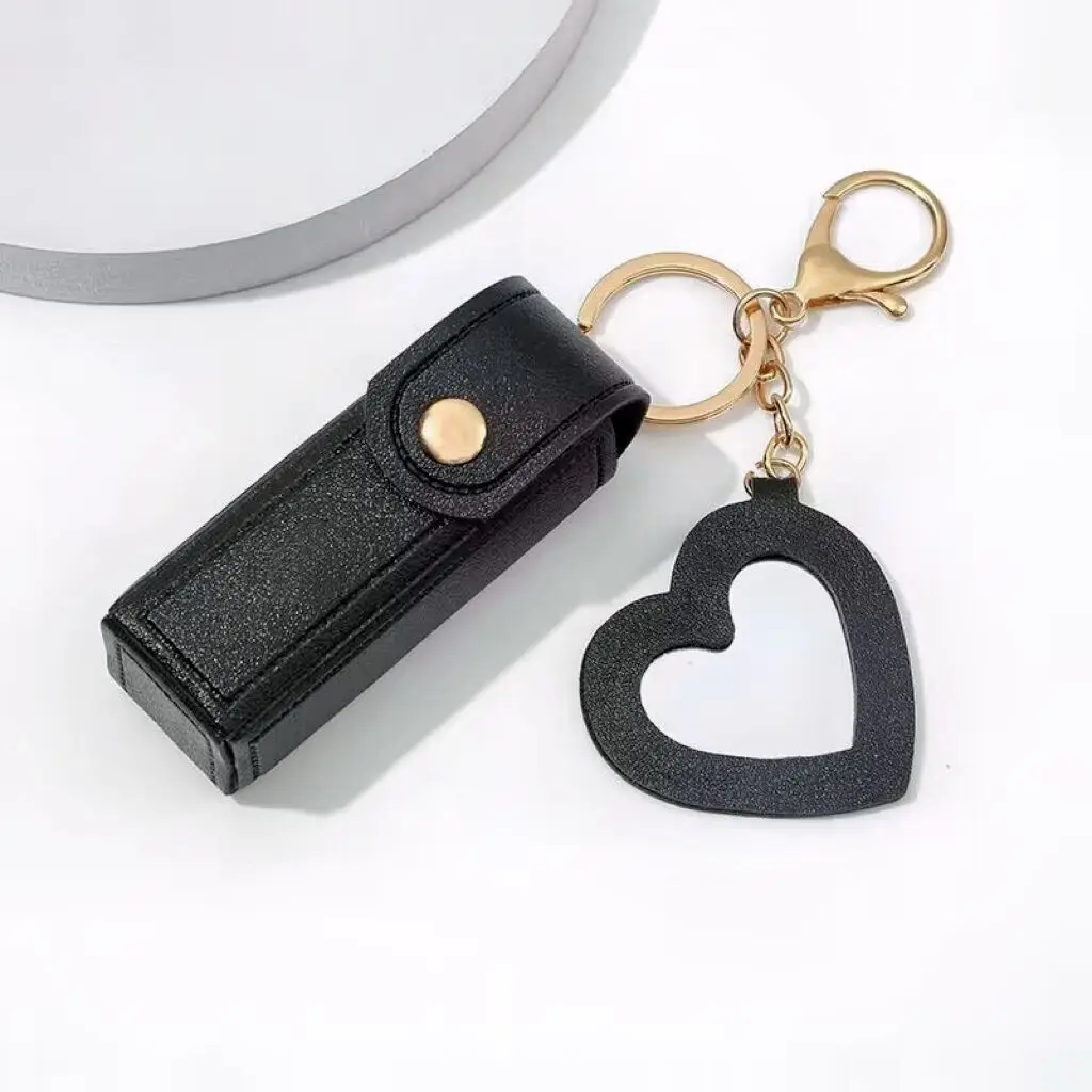 High Quality Pu Leather Keychain Hot Sell Lipstick Holder Keychain ...