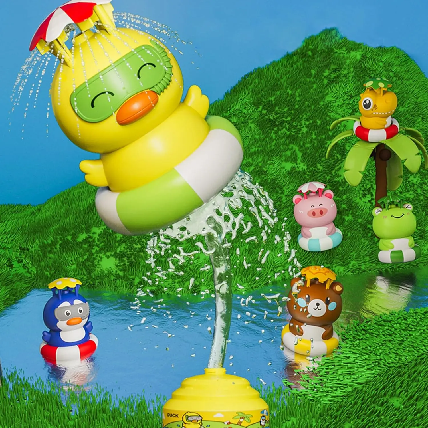 SOETDERT Jeux d Eau Exterieur pour Enfants, Jouets Sprinkler, Jeu d'eau Sprinkler, Pieuvre Jouets d'arrosage Arroseurs, Jardin Pelouse Jeux Plein Air