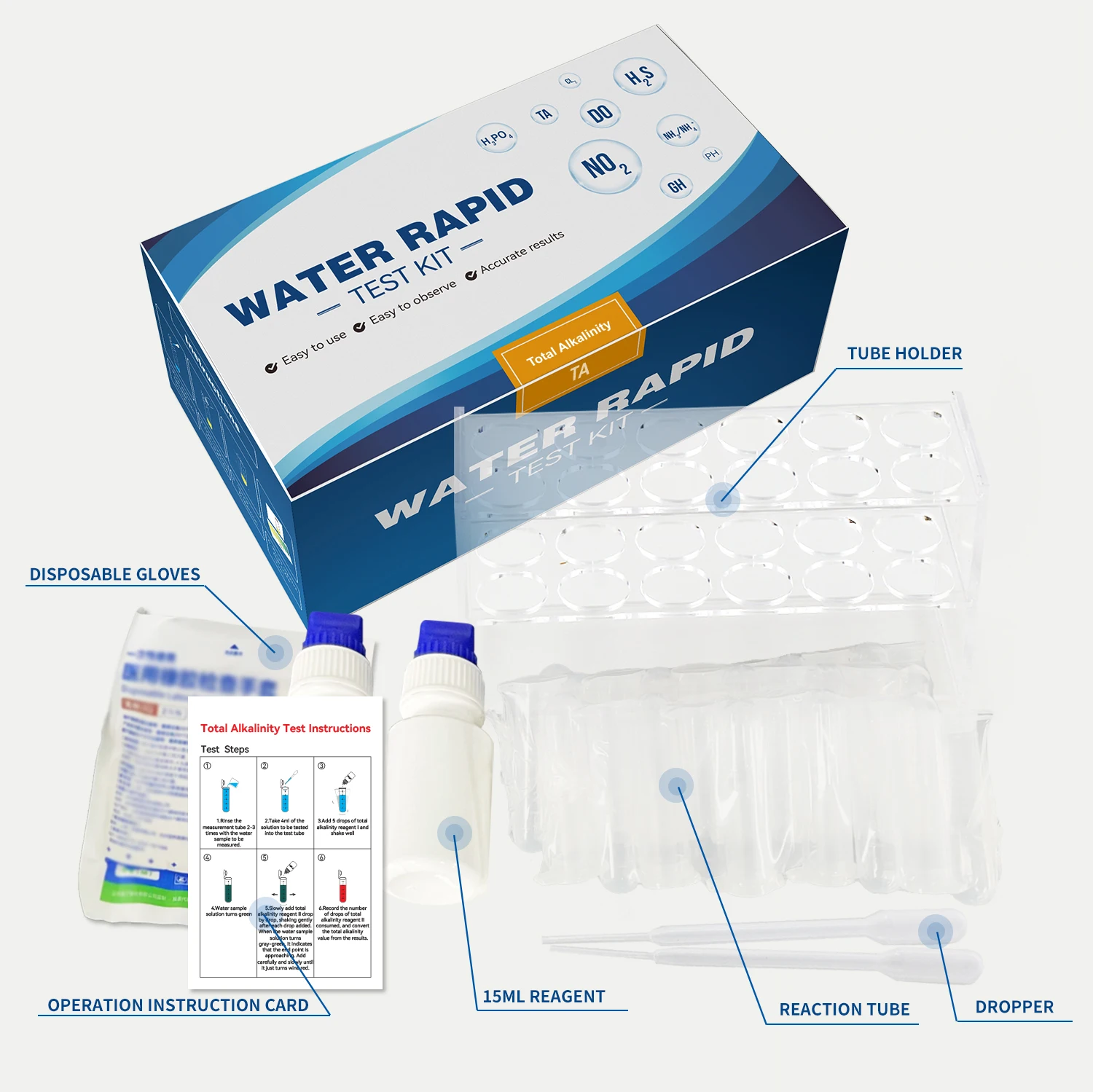 Total Alkalinity Indicator For Testing Total Alkalinity Levels In Pool