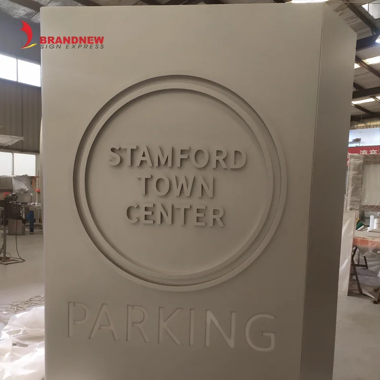 BRANDNEWSIGN Manufacturer Custom Directional Sign Freestanding Illuminated Parking Monument Signages Vehicular Parking Lot Signs