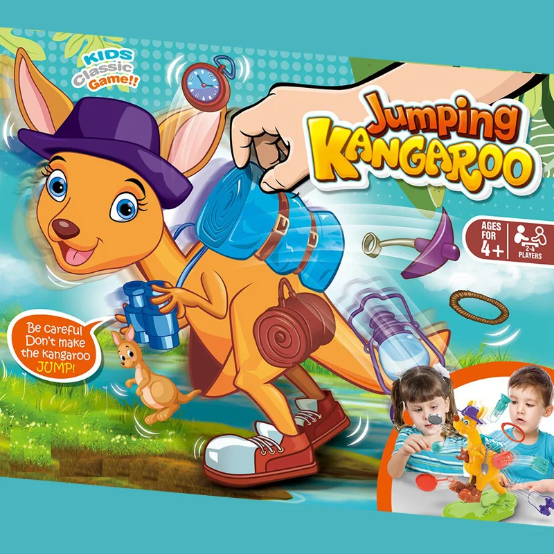 Parent-child Interactive Multiplayer Game Set Jumping Kangaroo Pendant Classic Board Games for Kids Educational