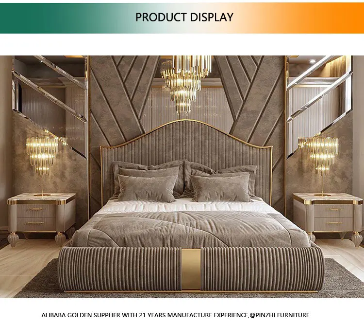Italian Queen Bed Set Furniture Bedroom Luxury Italian Hotel Beds