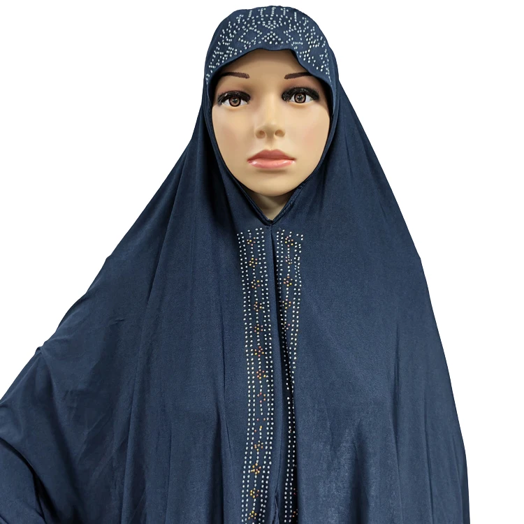 Custom Muslim Women's Two Piece Prayer Hijab Khimar Abaya Dress Suits Shihab Scarf Full Length Islamic Abaya Set for Hajj Umrah