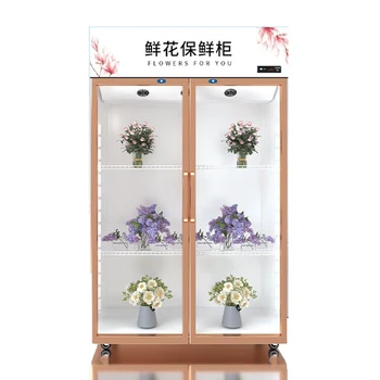 Rebirth Hot Selling 2 Glass Doors Flower Display Cooler Chiller Floral Display Fridge Showcase Display Fresh Nevera Para Flores