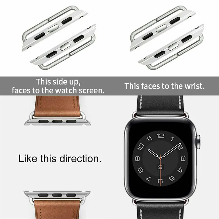 304 Stainless Steel Watch Adapter Connectors Buckle Appl Watch Band