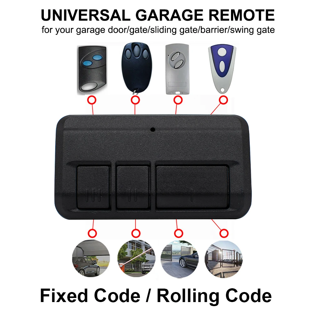 Telecomando Universale Per Porta Garage E Cancello – Duplicatore A 433 MHz Con Copia Wireless, Portata 100m, Basso Consumo, Per Tapparelle E Veicoli Elettrici
