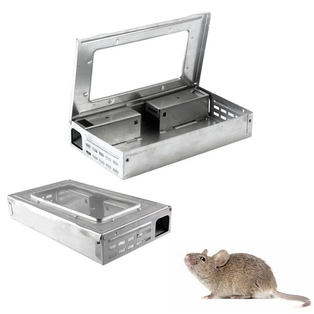 Tin Cat Multi-Catch and Release Humane Live Mouse Trap with Clear