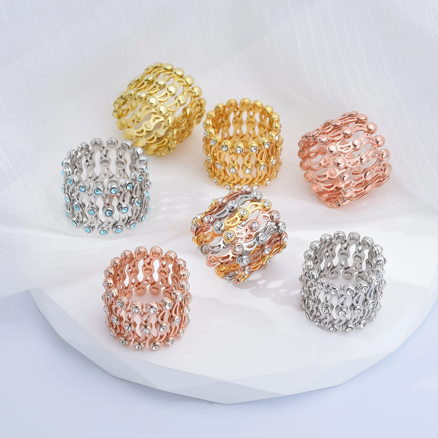 Two in One Creative Scalable Ring & Bracelet 925 Silver 4A Zirconia Adjustable Gold Plated Foldable Bracelet 2025 DIY Jewelry