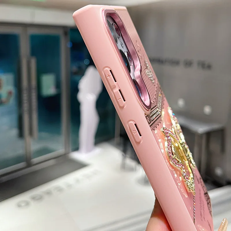 Luxury Gold-Plated Butterfly Phone Case for Samsung