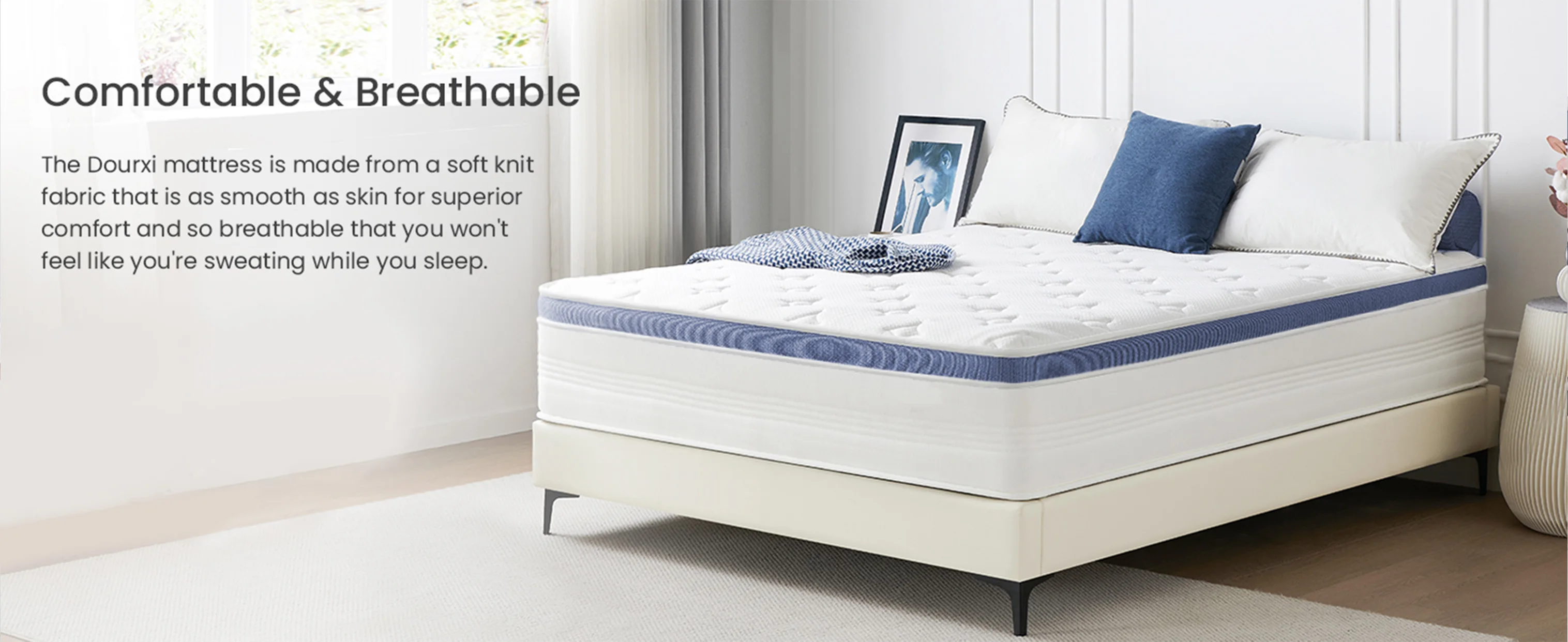 hot sale 3d concave convex pattern memory foam hybrid twin mattress cover-3