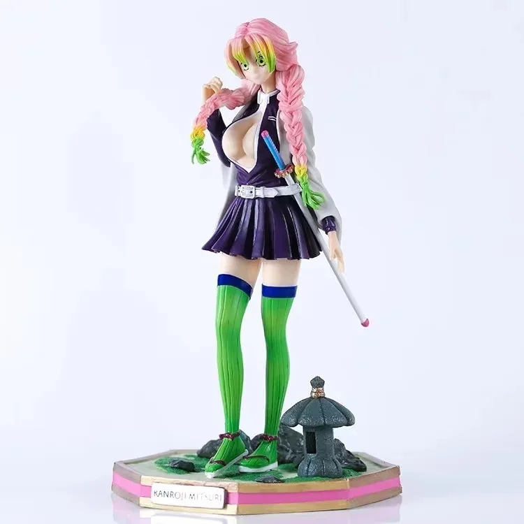 17cm Anime Kanroji Mitsuri Demon Slayer figure kimetsu no yaiba Action  Figures PVC Model Toys Collection Doll Gift free shipping