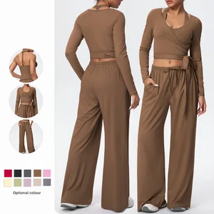 3Pcs Gym Set Women Long Sleeve Workout Wear Gym Sportswear Women Fitness Clothes Yoga Set