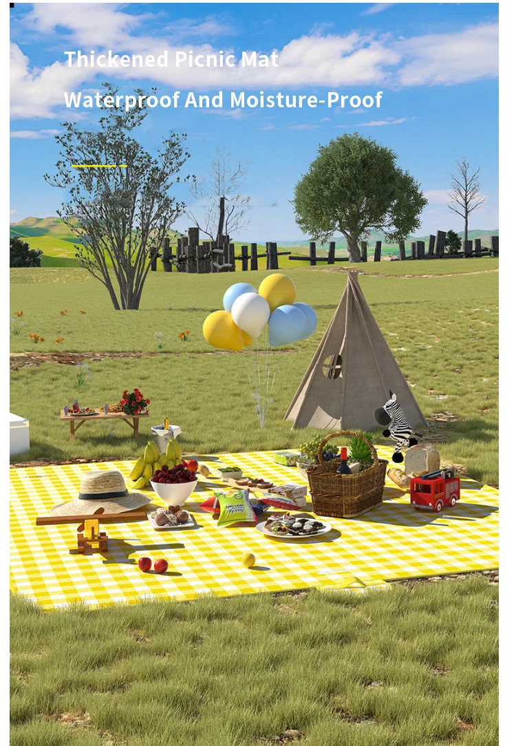 Washable Roll Up Picnic Blanket Strap Custom Mat With Leather Strap