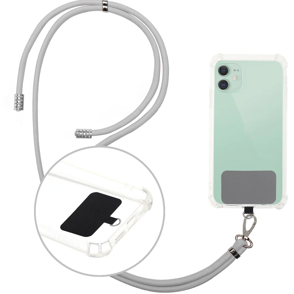 AilesTecca Phone Lanyard Neck Strap Tether Key Chain Holder Phone Case  Anchor for iPhone 17 16 15 14 13 12 11 Xs Xr Pro Max