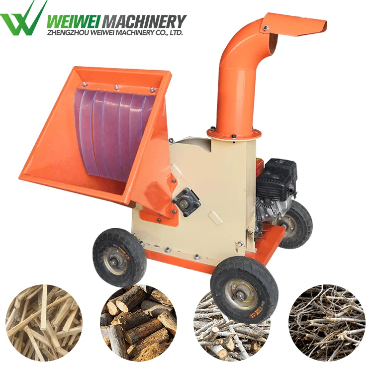 Weiwei mill small pellet production line wood chopper machines yellow coconut branch cutting and crushing small wood pellet production line